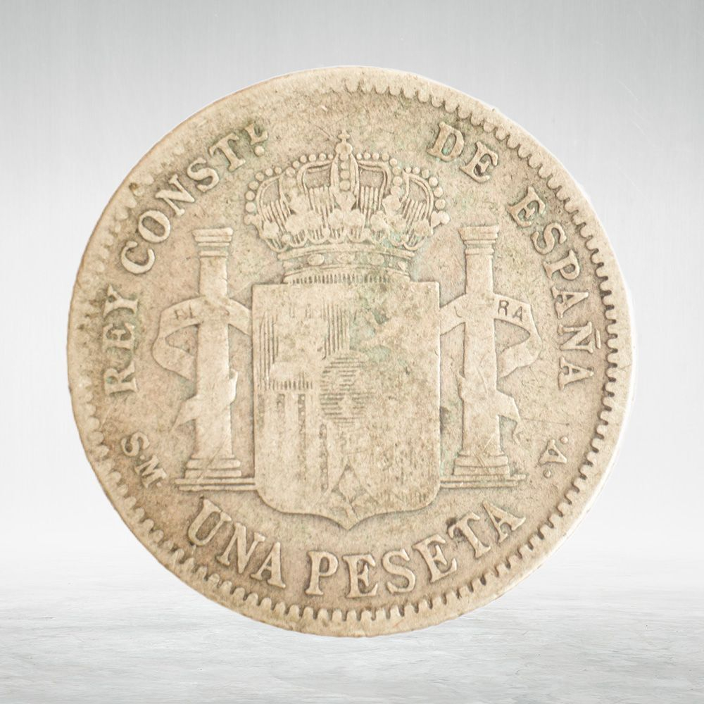Spain, 1 Peseta 1904 – Alfonso XIII (Аourth Portrait), VF