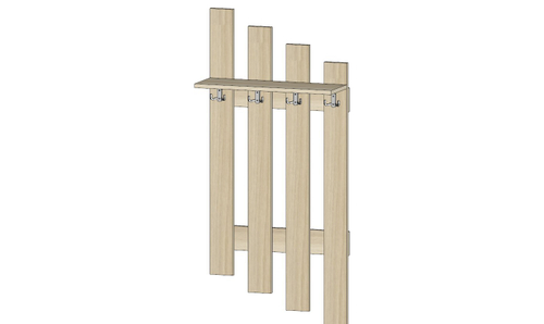 Вешалка настенная Модерн Ясень Шимо светлый