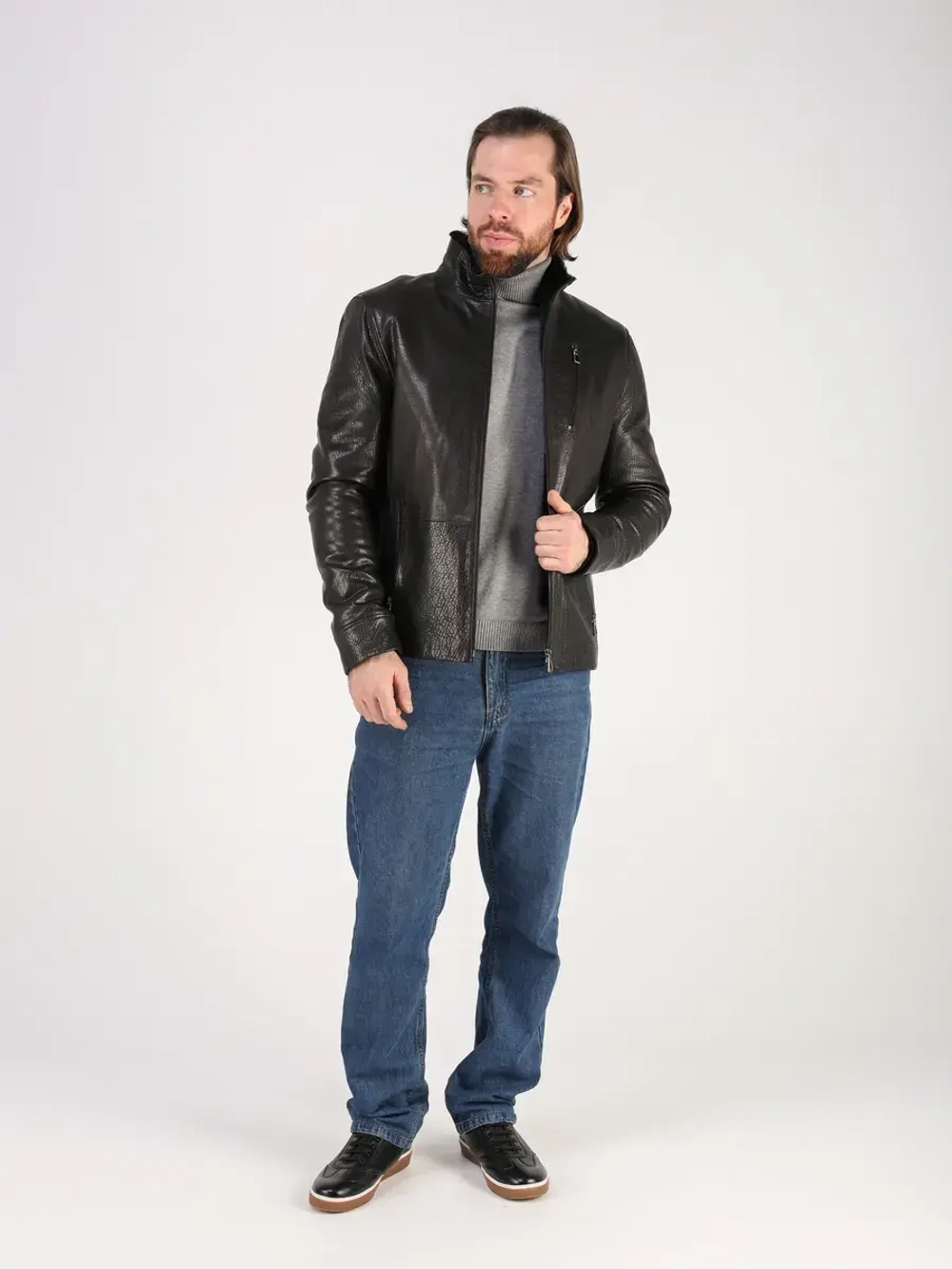 Дубленка куртка зимняя натуральная кожаная