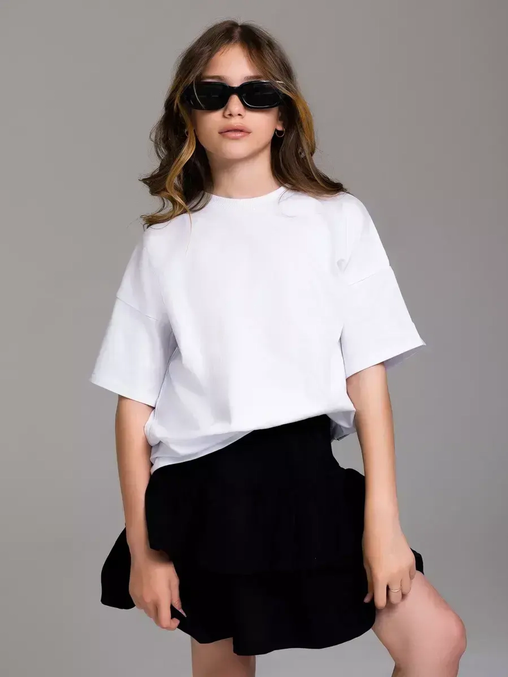 Черные юбка-шорты спортивная для девочки