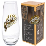 Ваза стеклянная 26см «Нежный хлопок» 3 деколи D43267/01