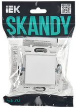 SKANDY Выключатель 1-клавишный кнопочный 10А SK-V14W арктический белый IEK