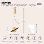 Подвесной светодиодный светильник Maytoni Enigma MOD150PL-L5BS3K