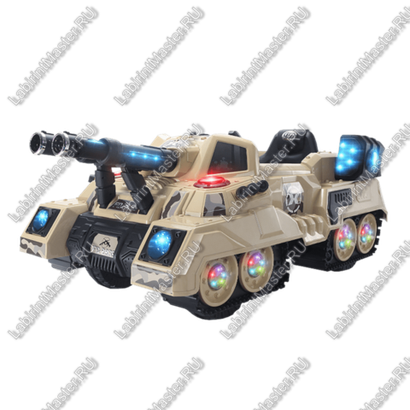 Детский электромобиль "Танк" коричневый