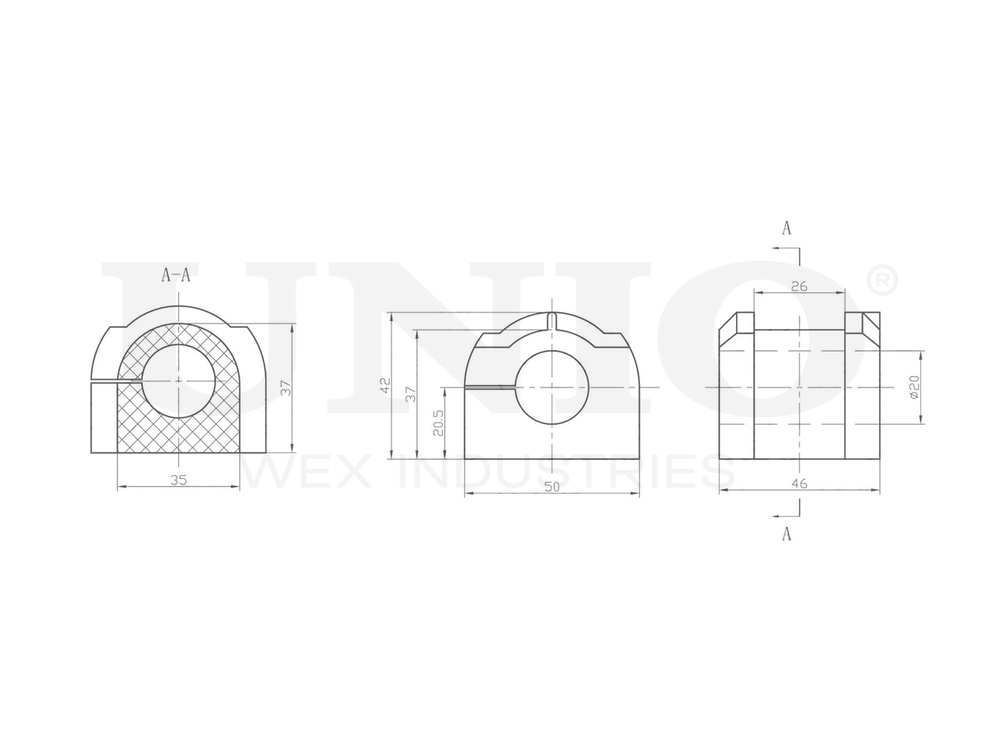 Втулка переднего стабилизатора UNIO RMP-10201
