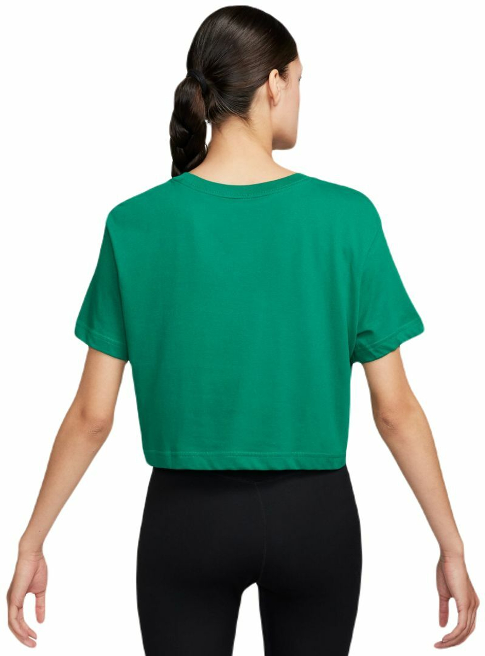 Женская теннисная футболка Nike Court Dri-Fit Heritage Crop Top - malachite