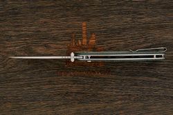 Нож складной CJRB Pyrite Large, клинок 92мм, сталь AR-RPM9, рукоять микарта