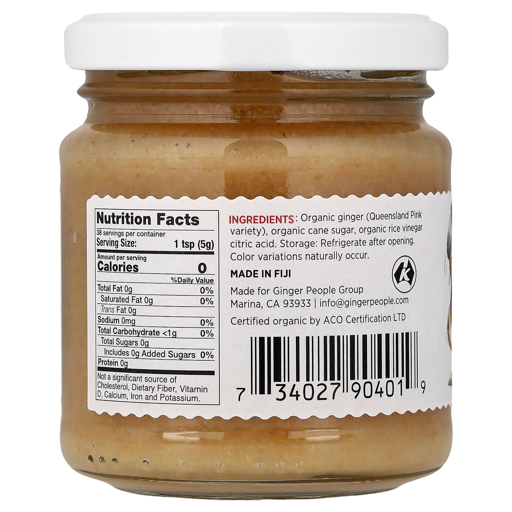 The Ginger People, органический рубленый имбирь, 190 г (6,7 унции)