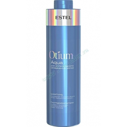 Безсульфатный шампунь для интенсивного увлажнения волос Otium Aqua, Estel, 1 л.