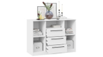 Комод для одежды с ящиками и полками Белый 3 ящика 120х51х87 см