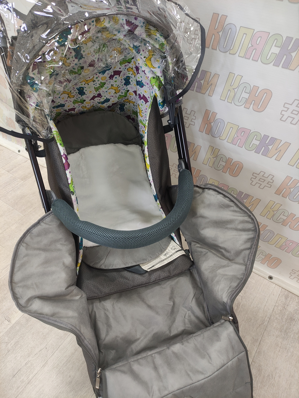 Санки-коляски Galaxy Snow kids 3-2С серебро