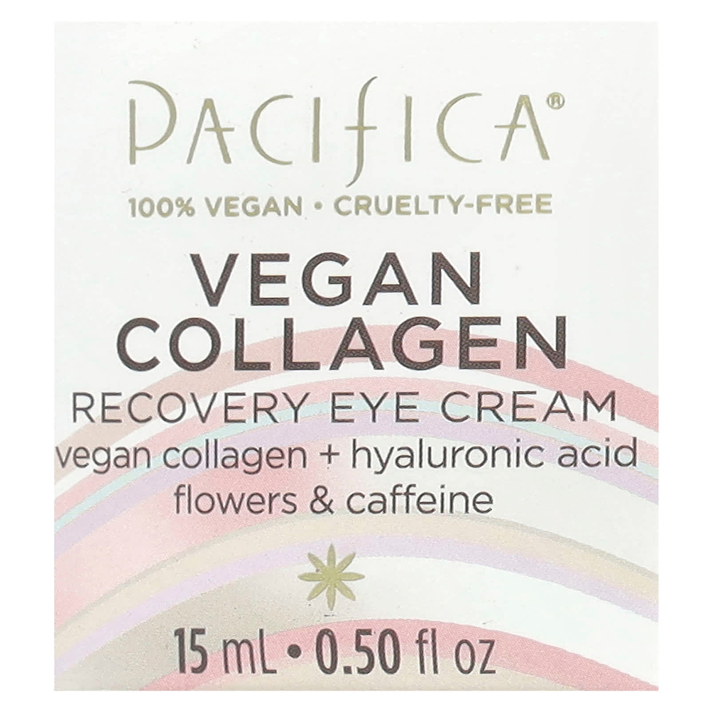 Pacifica, Vegan Collagen, Восстанавливающий крем для кожи вокруг глаз, 0,5 жидкой унции (15 мл)