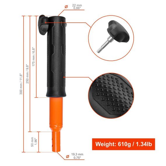 Удлинитель шнека MOTOSHTORM УШМ-250 (ф выходного вала 22мм)