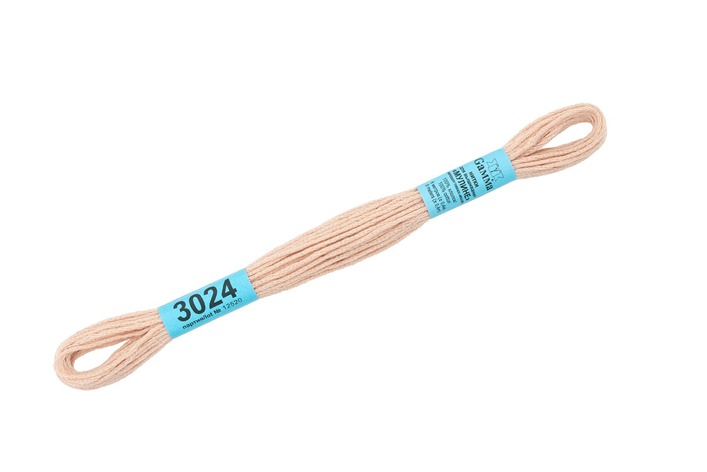 Мулине "Gamma", 100% хлопок, 8 м, №3024