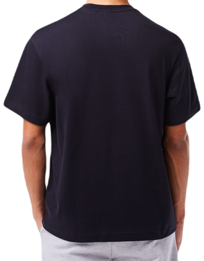Мужская теннисная футболка Lacoste Relaxed Fit René Lacoste Print T-shirt - navy blue