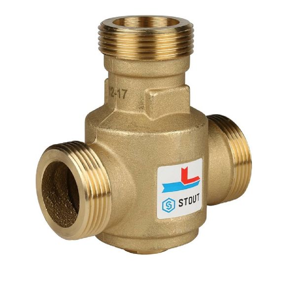 Клапан смесительный термостат STOUT НР 1 1/4&quot; 60С 27271