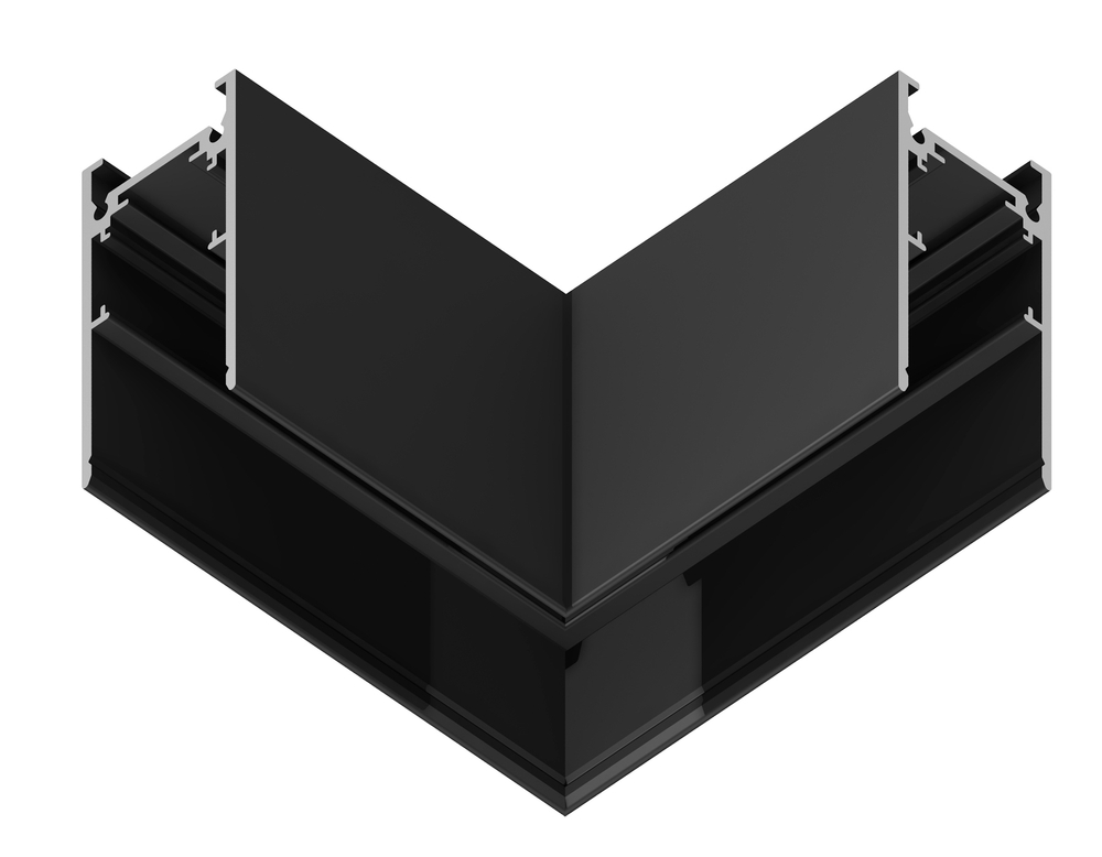 Коннектор угловой для накладного шинопровода Magnetic GL3372 BK черный 85*85*H53.7