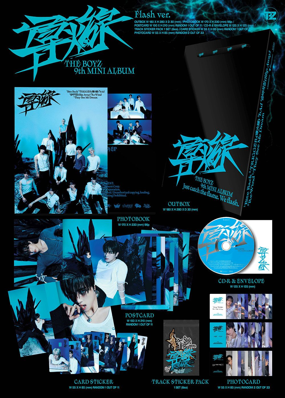 Альбом THE BOYZ - TRIGGER ( ) 9th Mini Album 3 Version SET
