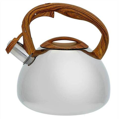 Чайник 3 л из нержавеющей стали со свистком, индукционное дно ALPENKOK AK-517