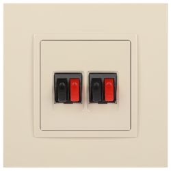 Розетка ЭРА Elegance 14-3112-02 аудио двойная IP20 слоновая кость | Эра Elegance