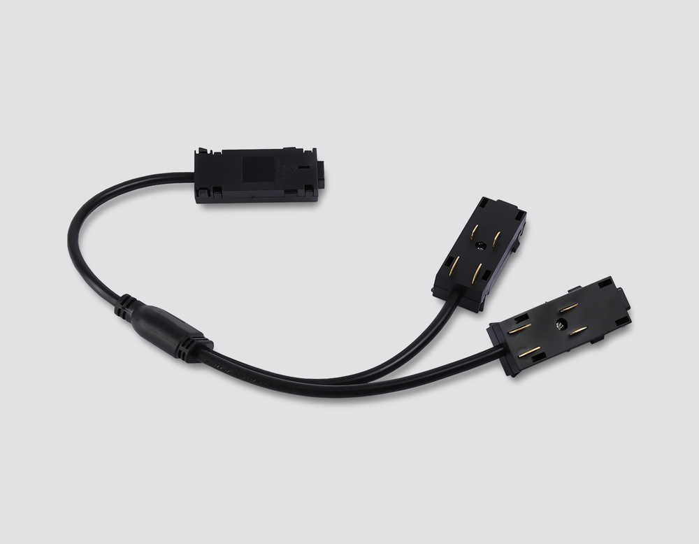 GL1114 BK черный коннектор питания T-образный для шинопровода Magnetic 220V 250*150*18