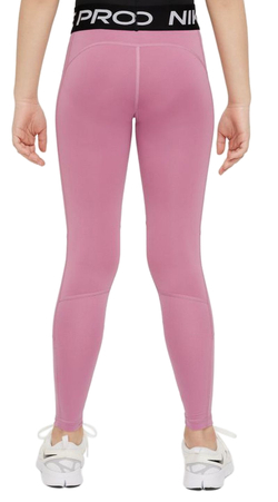 Брюки для девочки Nike Girls Pro Dri-Fit Leggings - elemental pink/white