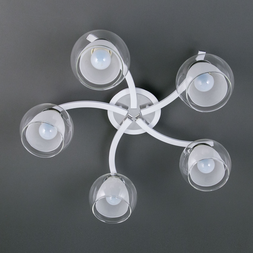 Citilux Кристи CL152150 Люстра потолочная Белая Хром