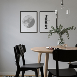 IKEA BILD  (ИКЕА БИЛД)  -  Плакат, план города, Барселона, 40x50 см.