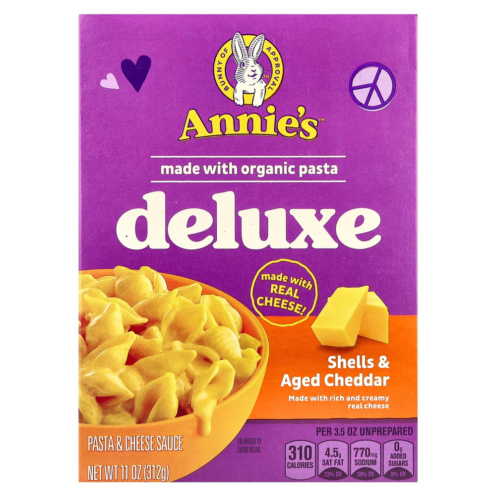 Annie's Homegrown, Раковины и выдержанный чеддер, 312 г (11 унций)
