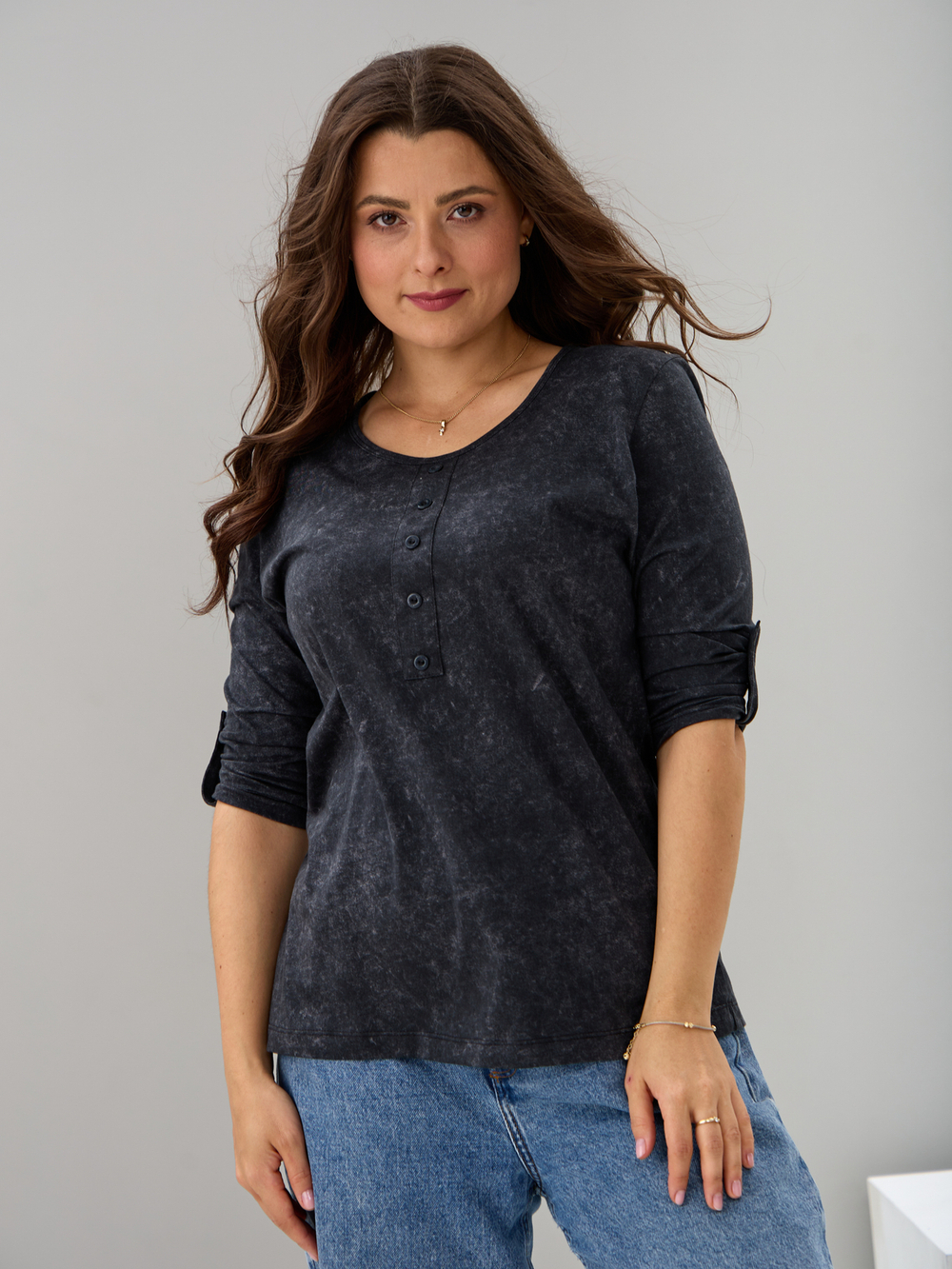 Лонгслив ЛНк-005/варенка-графит