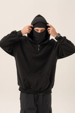 Худи KUL'TURA "HALF ZIP FLEECE 450 GR" Черный