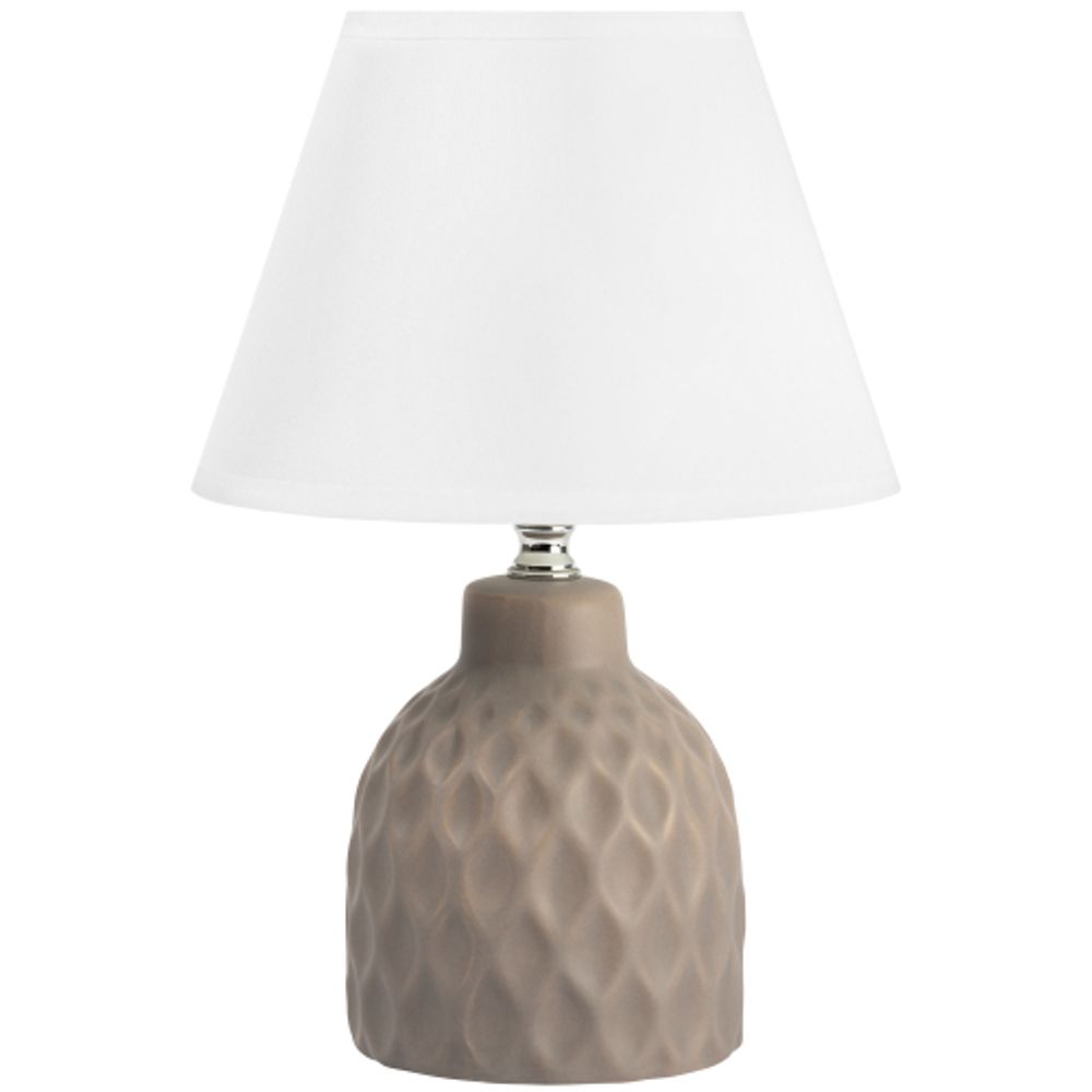 Настольная лампа Rivoli Muriel 7550-502 1 х Е14 40 Вт керамика бежевая с абажуром | Настольные лампы Rivoli