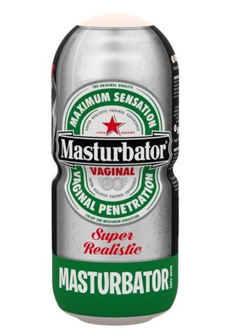 Стилизованный под пивную банку мастурбатор-вагина Vagina Beer Masturbator