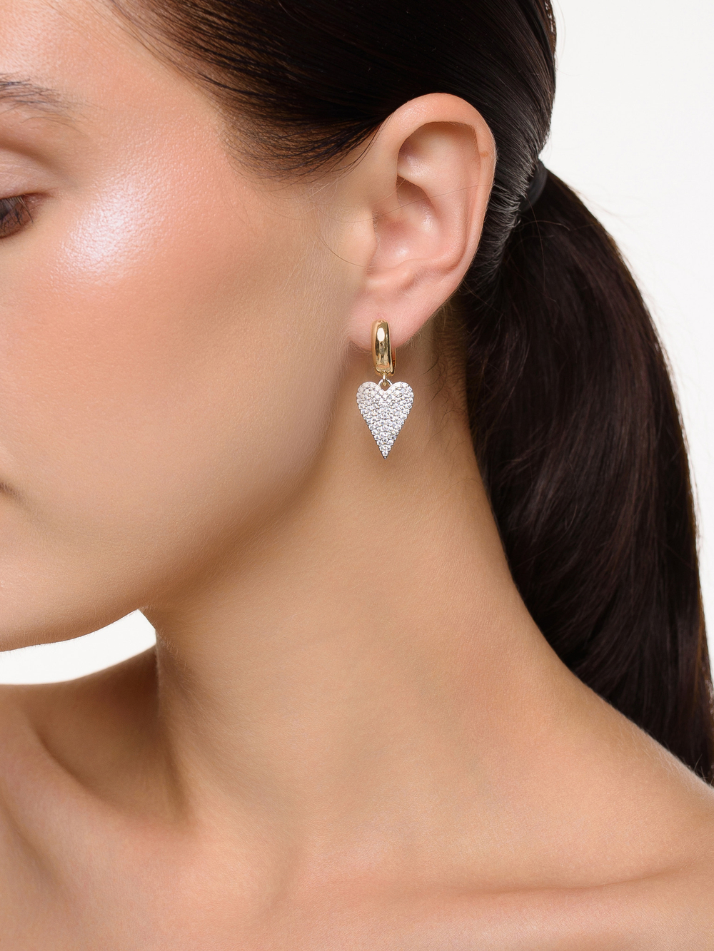 Серьги "Heart Shine" Bicolor