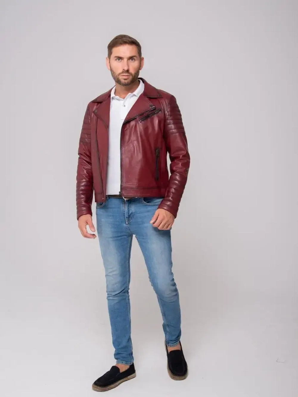 Косуха мужская  кожаная,  куртка мужская