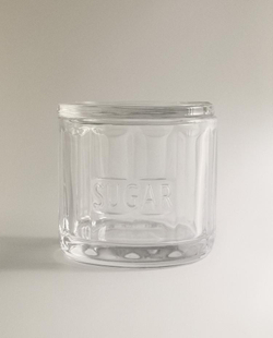 ZARA HOME САХАРНИЦА ИЗ СТЕКЛА С КРЫШКОЙ, ПРОЗРАЧНЫЙ