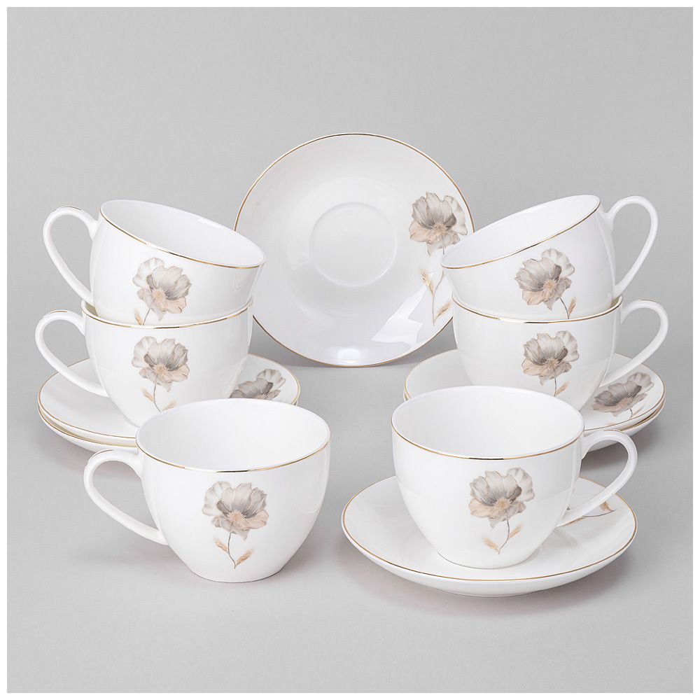 ЧАЙНЫЙ НАБОР LEFARD "INSPIRATION" ЗОЛОТОЙ ЦВЕТОК НА 6 ПЕР. 12 ПР. 260 МЛ (КОР=4НАБ.)