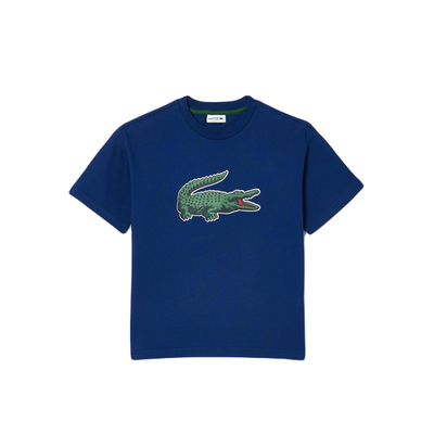 Футболка для мальчика теннисная Lacoste Graphic Print Cotton T-Shirt - navy blue