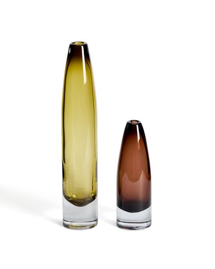 Ваза из коричневого стекла Toli 22,5 см