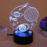 Светильник ночник «3D-Космос» на пластиковой подставке, с включателем USB
