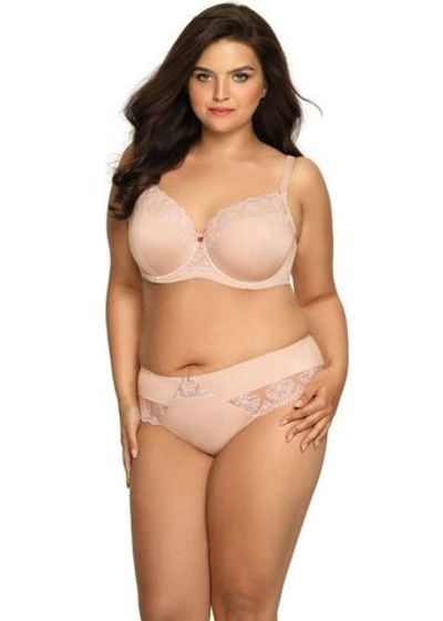 Бюстгальтер Freesia с эффектной вышивкой на чашках (Размер: 85F) (Цвет: телесный)