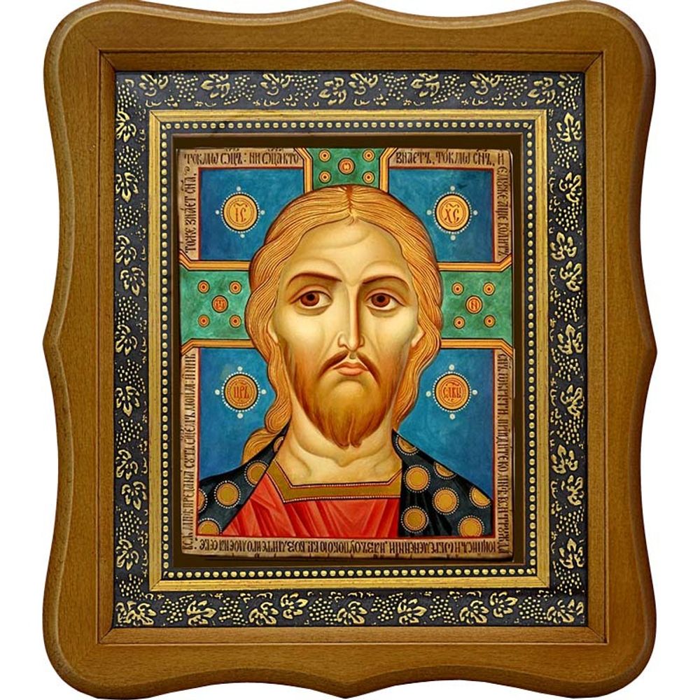 Спас Златые Власы. Икона Иисуса Христа на холсте.