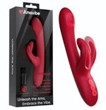 Инновационный вибратор кролик Trio Bliss красный 25 см