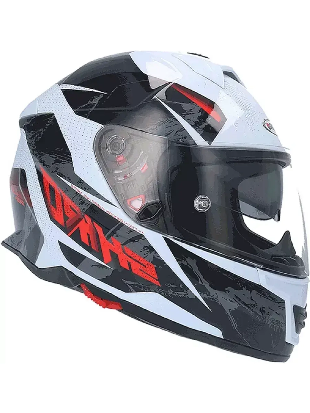 Шлем SHIRO SH351 SPEED white/red 2XL