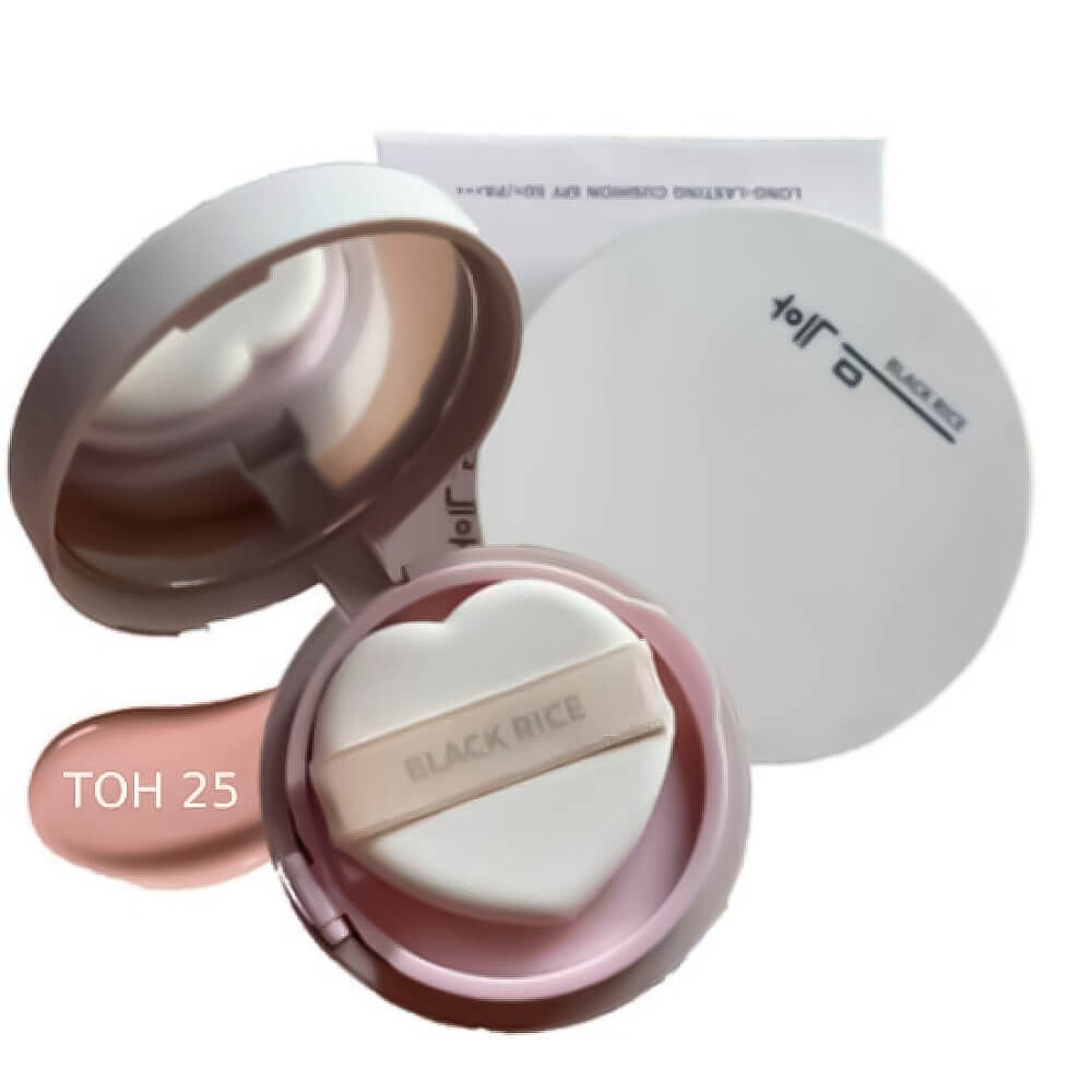 Стойкий кушон со сменным блоком Black Rice Long Lasting Cushion SPF50+ PA+++