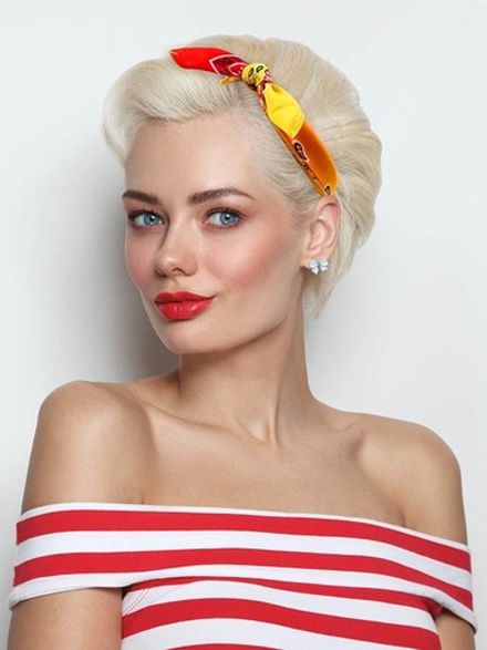 Бандана желтый градиент пейсли