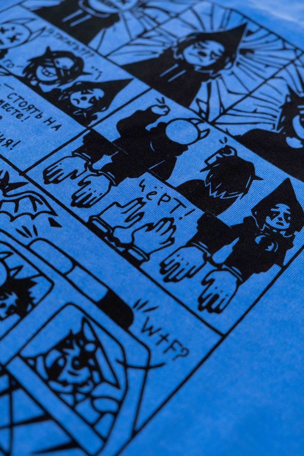 Лонгслив Clown Comics синий - фото 3