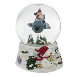 GAEM Фигурка декоративная "Дед Мороз" в стекл шаре (ключ,муз), D 10 см, L10 W11 H14 см