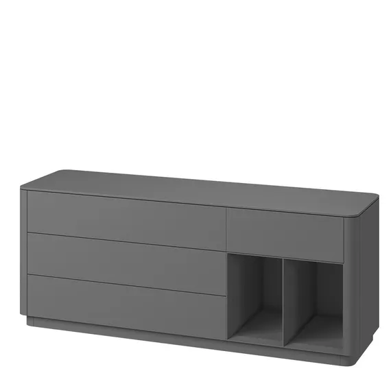 Тумба Tammi 4 ящика 2 полки ширина 180 см (серый)