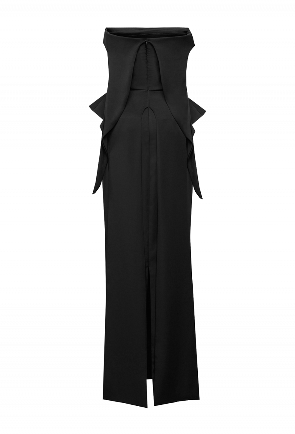 Вечернее платье чёрное декольте с корсетом 35 -19FW